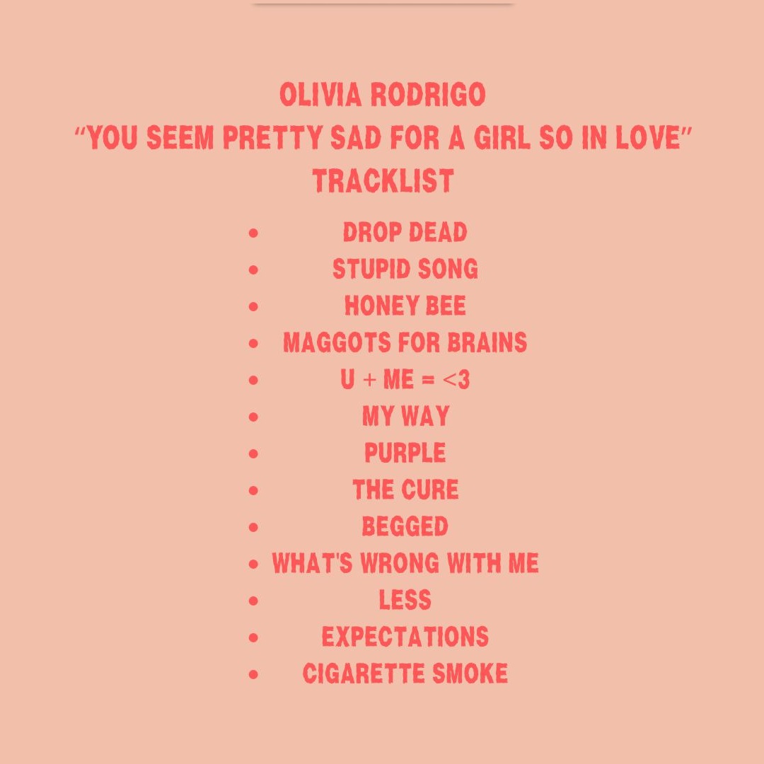 you seem pretty sad for a girl so in love